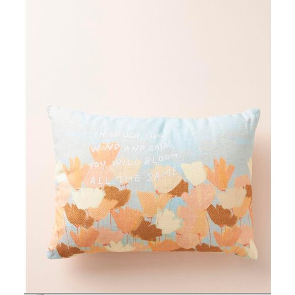Anthropologie Morgan Harper Nichols Embroidered Pillow New